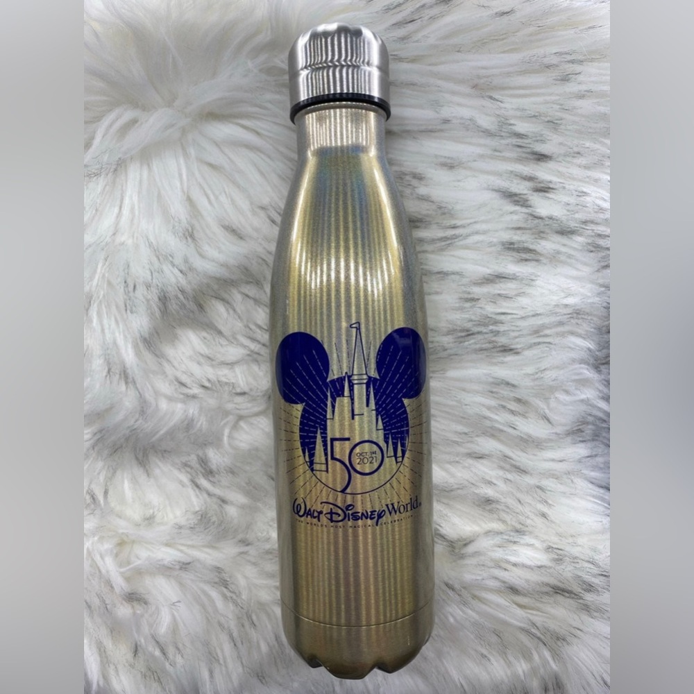 Disney 50th anniversary gold water bottle
